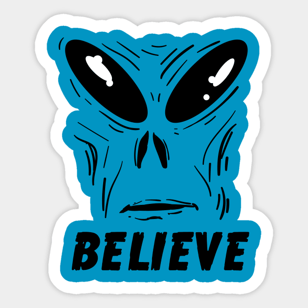 ALIEN I BELEIVE Sticker by Sbrown1521